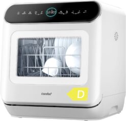 COMFEE' Table Top Dishwasher | 7+3 Programs, No Plumbing, 6L Water Tank