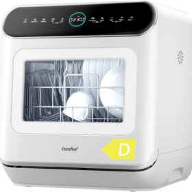 COMFEE’ Table Top Dishwasher | 7+3 Programs, No Plumbing, 6L Water Tank