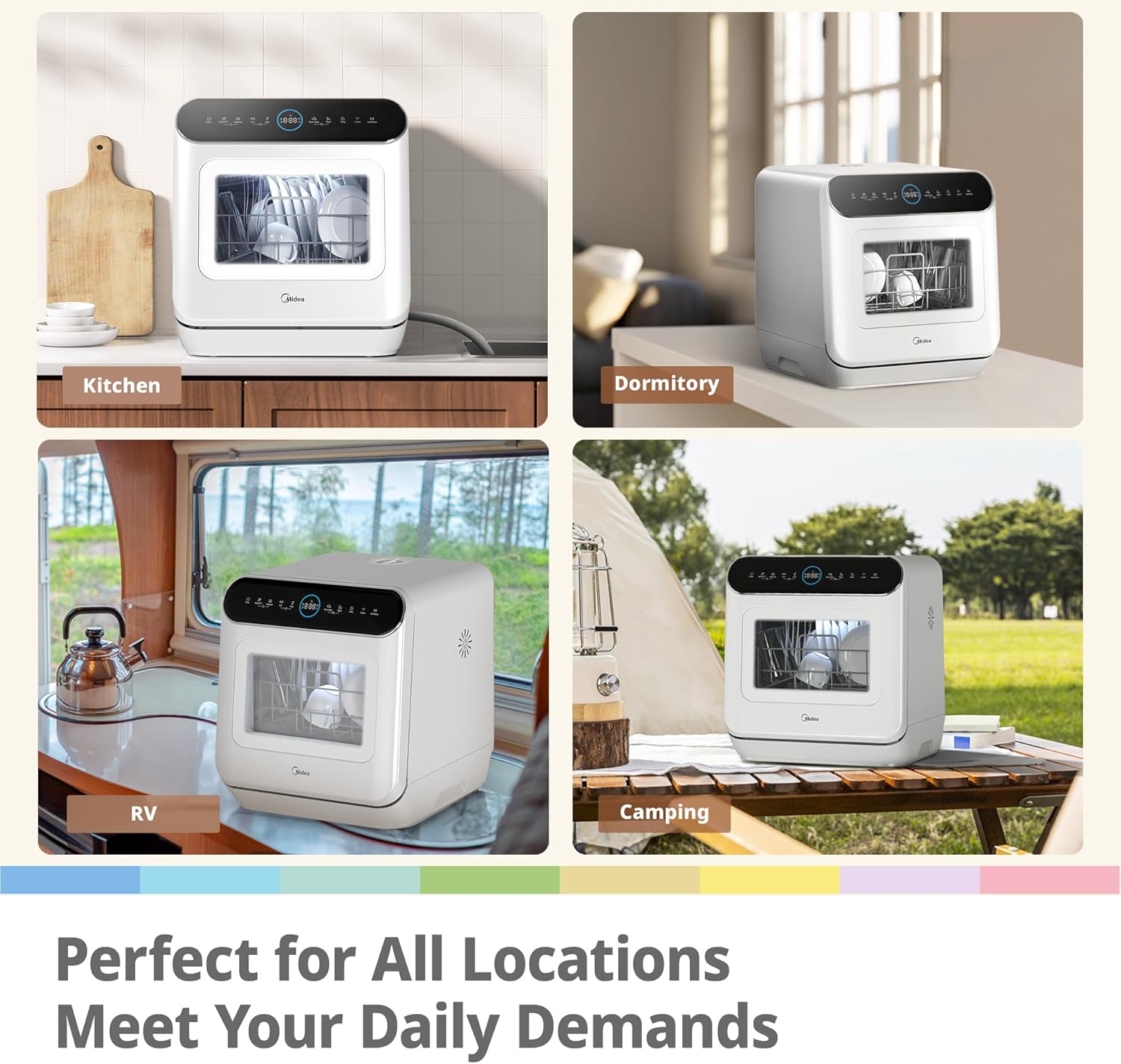 COMFEE' Table Top Dishwasher | 7+3 Programs, No Plumbing, 6L Water Tank - Image 8