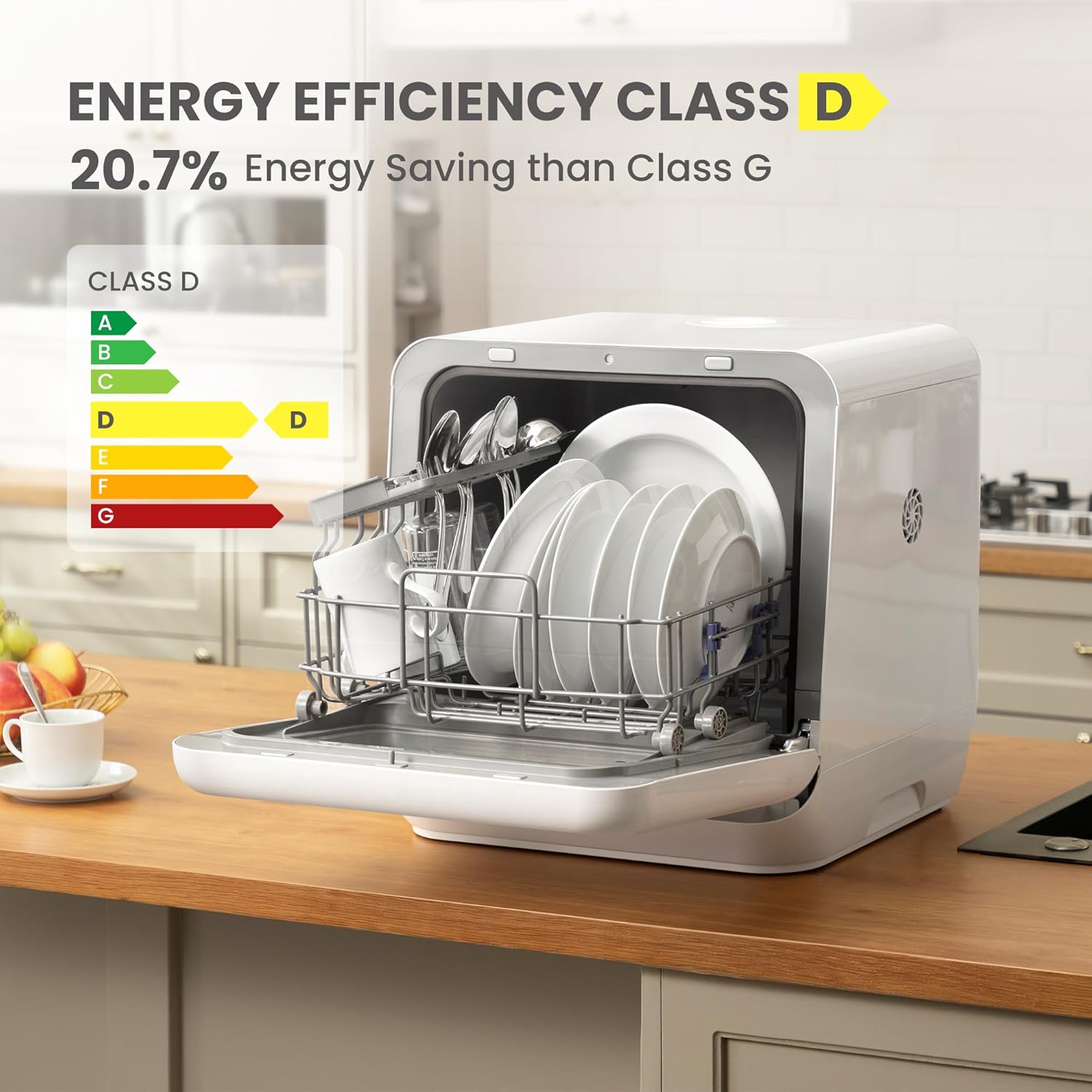 COMFEE' Table Top Dishwasher 6+3 Programs - Image 4