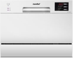 COMFEE' Table Top Dishwasher 6 Place Settings | Mini Countertop Dishwasher with LED Display & Delay Start
