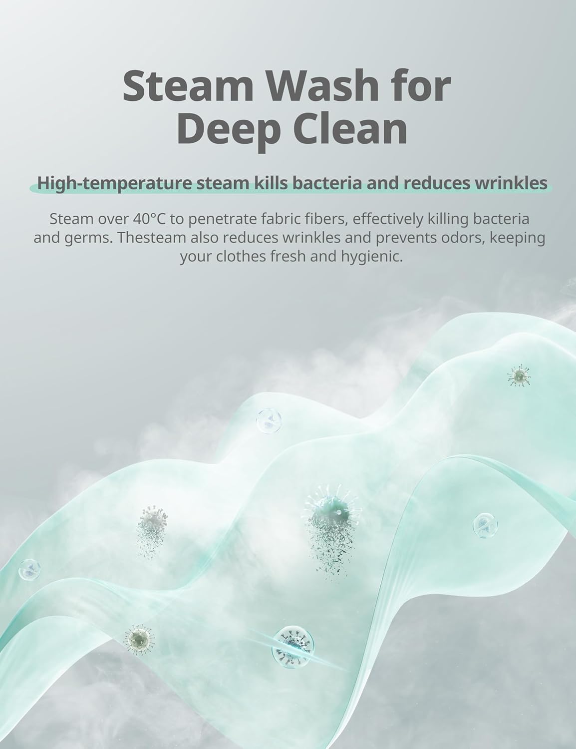 COMFEE' 8KG Freestanding Washing Machine | 1400RPM Steam Wash with BLDC Inverter Motor - Image 4